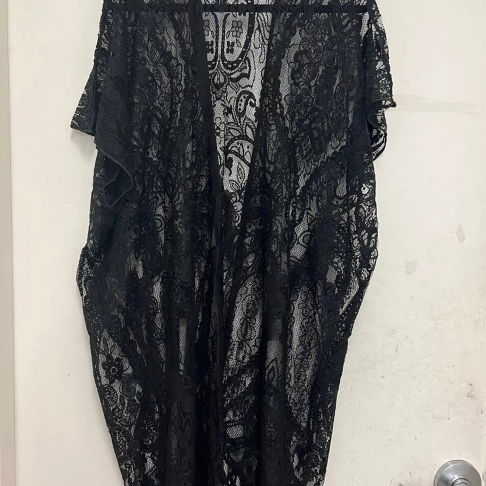 Women Sexy Long Lace Lingerie Kimono Robe Sheer Badydoll Nightgown Nightdress
